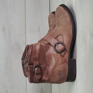 Born Womens Regis Moto Ankle Comfort Leather Booties shoes sz 9.5